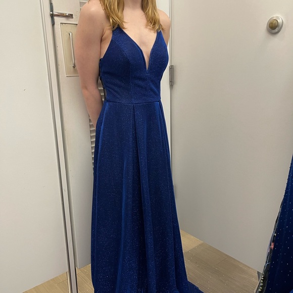 City Studio Sparkling Blue Prom Dress - Picture 1 of 5
